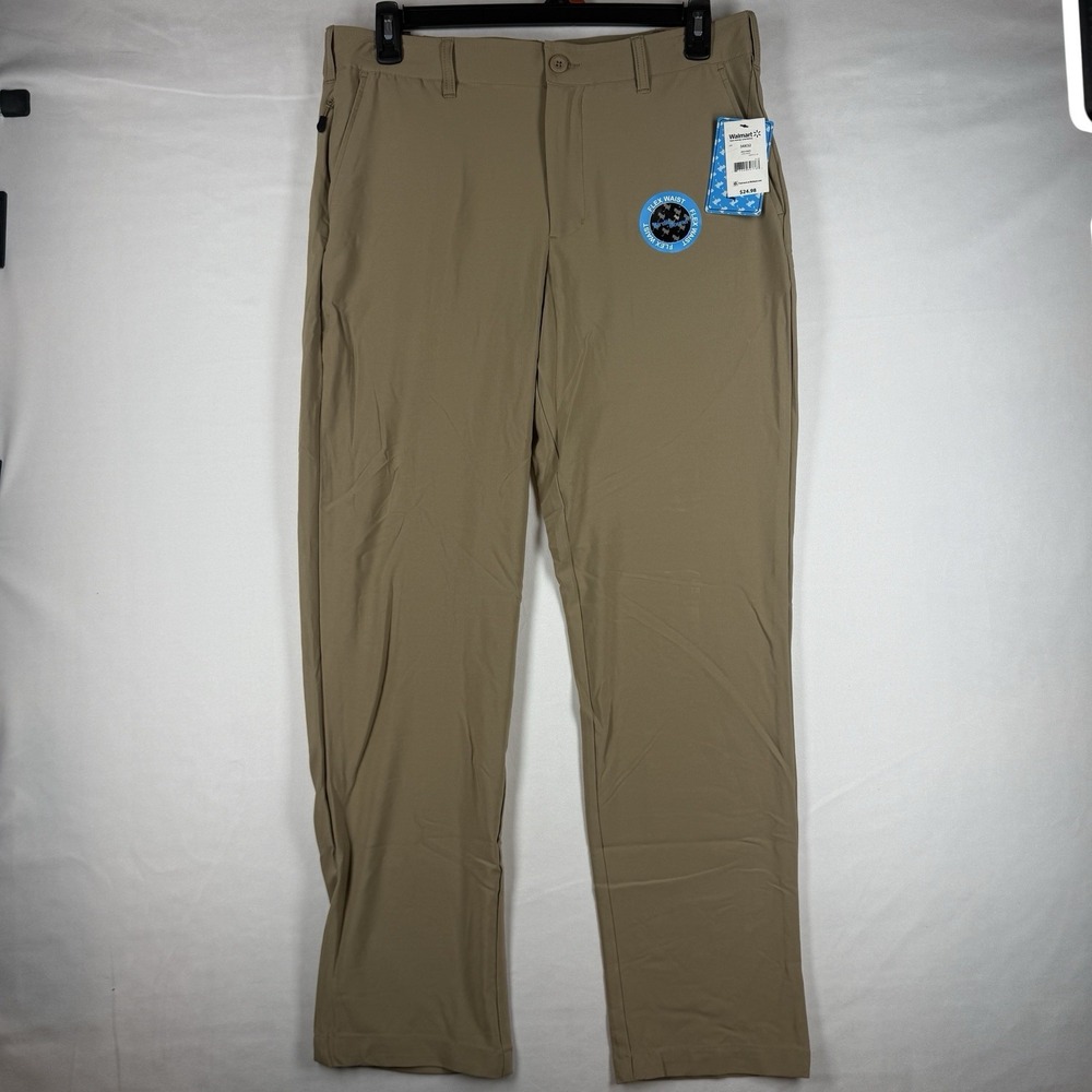 Birdie Bound Men's- Regular Fit-Golf Pants-Khaki-Casual-Size 30X32 NWT
